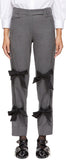 Grey Cropped Bows Trousers