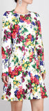 Floral Print Long-Sleeve Mini Dress