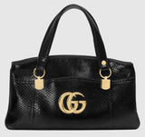 Arli Large Python Top Handle Bag