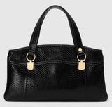Arli Large Python Top Handle Bag
