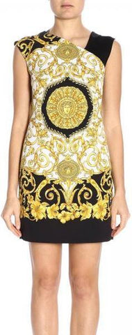 Baroque Sleeveless Printed Mini Dress | DESIGNER INSPIRED FASHIONS