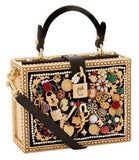 Embellished Top Handle Bag