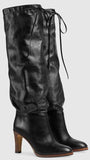 Leather Mid-Heel Boots