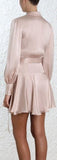 Wrap Mini Dress, Beige