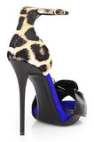 Safety Pin Leather Sandals in Leopard Print - DESIGNER INSPIRED FASHIONS