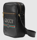 Print Messenger Bag, Black
