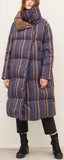 Striped Down Coat
