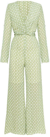 Polka Dot Silk-Blend Jumpsuit