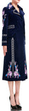 Embroidered Velvet Coat