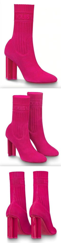 Silhouette Sock Ankle Boots, Framboise/Fuchsia Pink