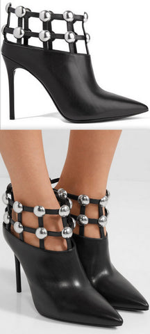Tina Studded Leather Ankle Boots