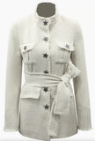 Star-Button Tweed Jacket