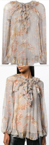 Ruffled Neck Blouse