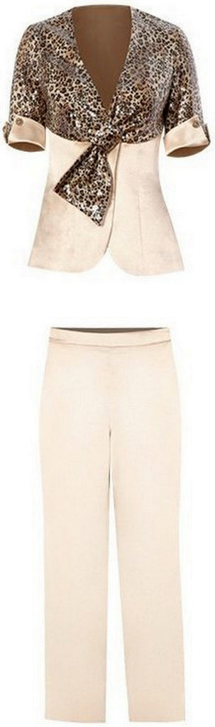 Leopard Embellished Top and Pant Set