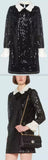 Sequined Pique Dress