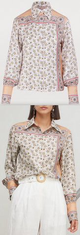 Printed Silk Shirt | DESIGNER INSPIRED FASHIONS