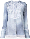 Embroidered Striped Shirt | DESIGNER INSPIRED FASHIONS