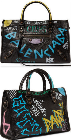 Small Classic City Printed Textured-Leather Tote