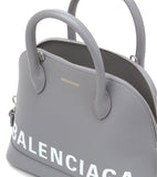 Ville S Leather Tote, Gray