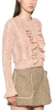 Ruffle Wool Sweater in Camel - DESIGNER INSPIRED FASHIONS