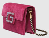 Shoulder Bag with Square G, Pink