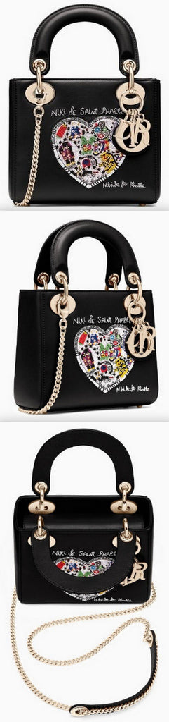 Mini Lady Dior Bag with Chain in Black