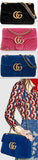 GG Marmont Medium Velvet Crossbody Bag - Black, Pink or Blue