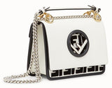 Kan I F Small White Leather Mini Bag