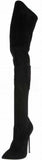 Over-The-Knee Suede Pearly Blade-Heel Boots - DESIGNER INSPIRED FASHIONS