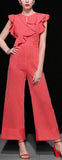 Ruffled Stripe Jumpsuit