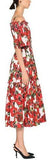 Floral Printed Poplin Midi Dress