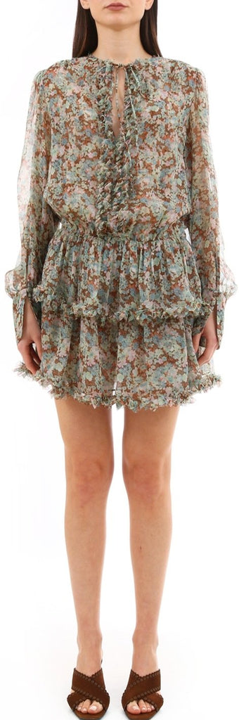 Floral Silk Dress | DESIGNER INSPIRED FASHIONS