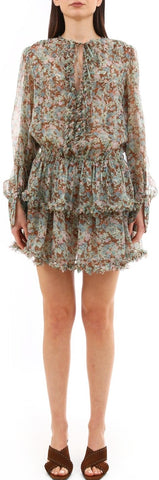 Floral Silk Dress | DESIGNER INSPIRED FASHIONS