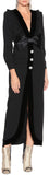 Ruffled Velvet-Trim Dress with Bow