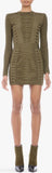 Lace-up Knit Mini-Dress