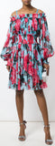 Cold Shoulder Rose Print Dress *Limited Stock* - custom made
