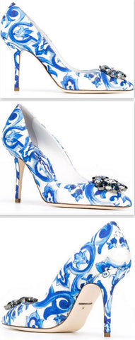 'Bellucci Majolica' Embellished Pumps - DESIGNER INSPIRED FASHIONS