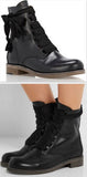 'Harper' Lace-up Leather Ankle Boots - DESIGNER INSPIRED FASHIONS