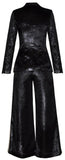 Black Sequined Blazer and Pant Suit