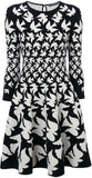 Bird Printed Skater Dress