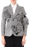 3D Rose Gingham Blazer