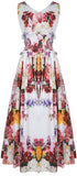 Floral Print Smocked Midi Dress