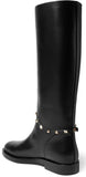 Studded Leather Knee Boots