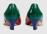 Snakeskin Pump with Crystal Double G