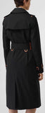 Cotton Gabardine Trench Coat, Black | DESIGNER INSPIRED FASHIONS