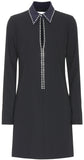 Crystal-Embellished Crêpe Mini Dress