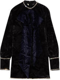 Crystal-Embellished Embossed Velvet Top