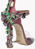 'Virginia' Embellished Sandals in Purple - DESIGNER INSPIRED FASHIONS