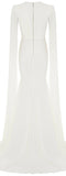 'Clemence' V-Neck Long Sleeve Gown