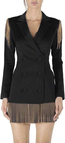 Fringed Blazer-Dress | DESIGNER INSPIRED FASHIONS